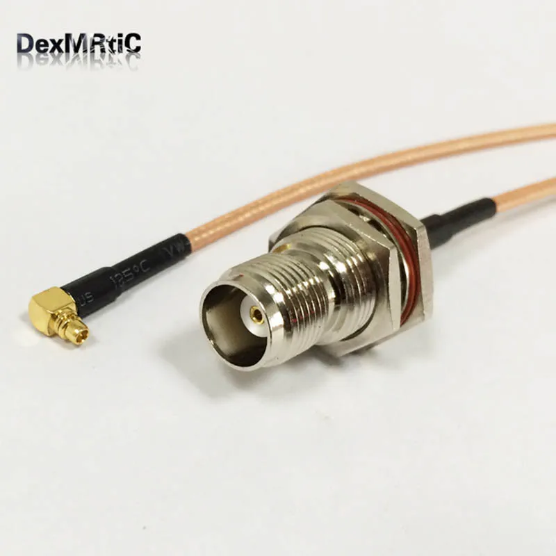 

RF TNC Female Switch MMCX Male Right Angle Pigtail Cable RG316 Wholesale Fast Ship 15CM