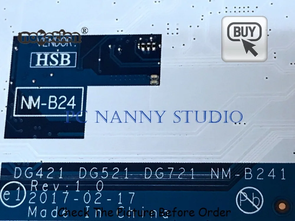  PCNANNY NM-B241 for lenovo Ideapad 320-15ISK laptop motherboard SR342 i5-7200U DDR4 4GB RAM tested