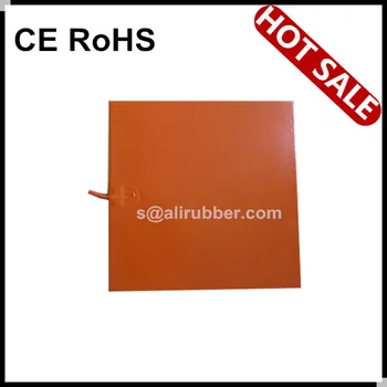 

Custom Electric heating pad 220v with 3m adhesive silicone heater 300x300mm Manufacture