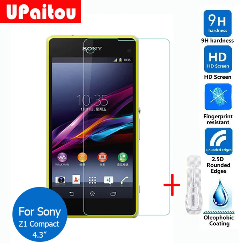 Защитное стекло закаленное 2 5 9h для Sony Xperia Z1 Z2 Z3 Z4 Z5 Compact Mini + Plus Dual|lcd screen protector|screen