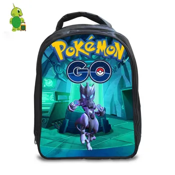 

Pokemon Go Mewtwo Small Backpack Cartoon School Bags for Girl Boy Kids Waterproof Toddler Bags Double Layer Travel Shoulder Bags