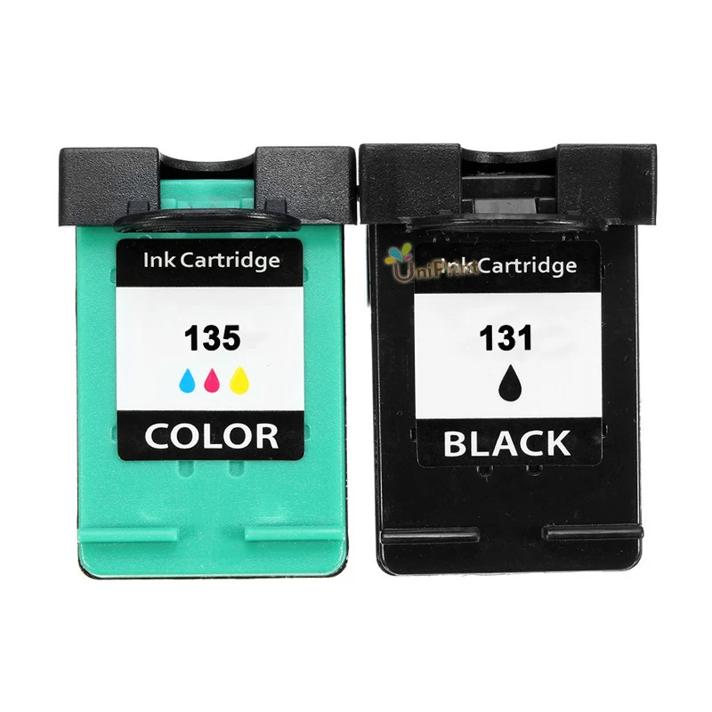 UP 2pk Ink Cartridge replacement for HP 131 135 Officejet 100 L411a L411b,150 L511a,H470 H470b