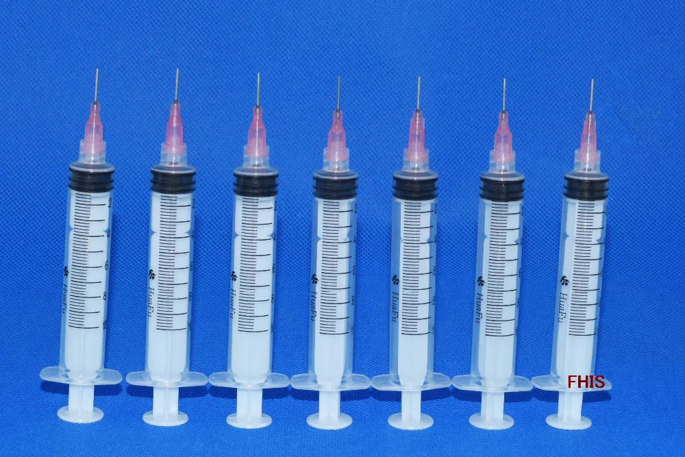 10cc/10ML syringe 20 gauge BLUE Blunt Dispensing Needle Glue Adhesive