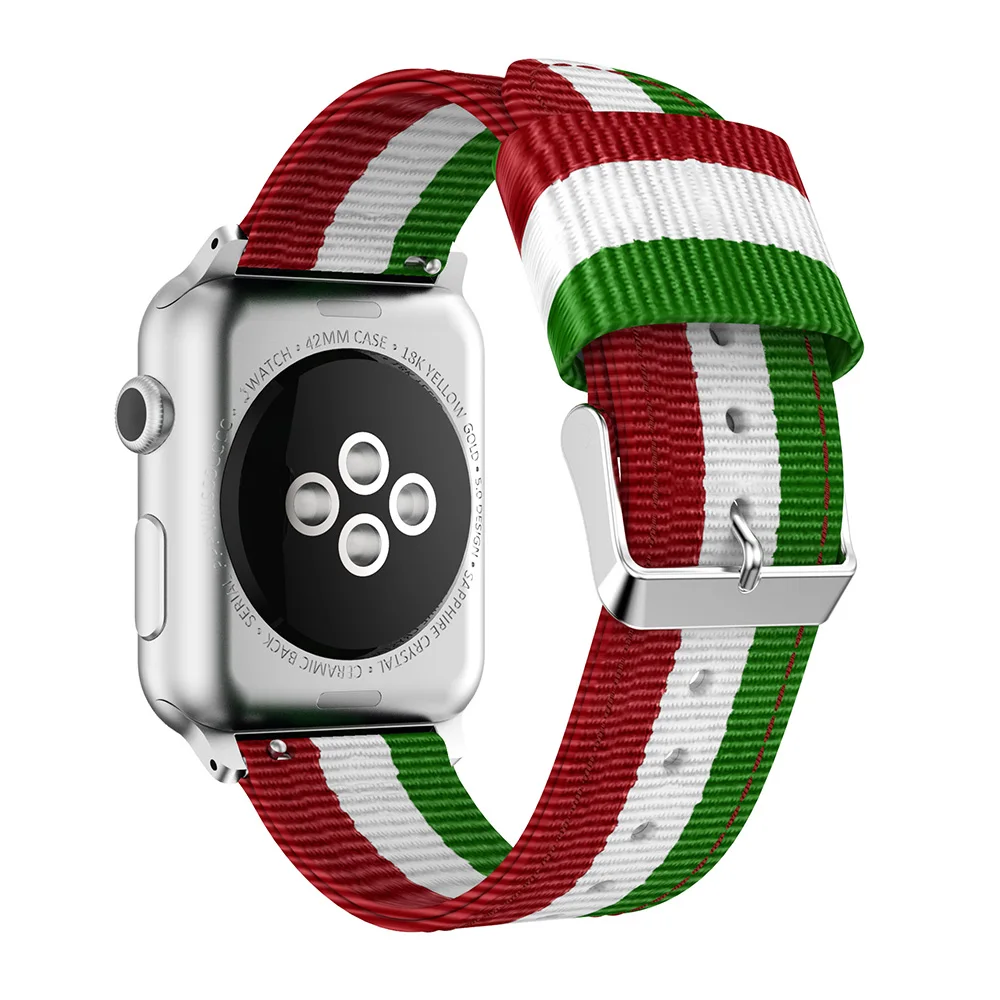 Ремешок Nato для Apple Watch 5 4 ремешок 44 мм/42 мм iwatch 3 ремешок 40 мм/38 м pulseira тканый браслет на запястье ремень аксессуары для часов