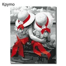 Kpymo Diy живопись по номерам картины по номерам настенные картины Дети Картина маслом VA-0266