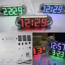 DIY DS3231 Сенсорный Ключ Точности Высокой Яркости СВЕТОДИОДНЫЙ Матричный Дисплей Для Рабочего Будильник Комплект