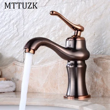 

MTTUZK Free Shipping oil rubbed bronze basin faucet Brass Vessel Sink faucet hot and cold mixer tap golden cock bathroom faucet