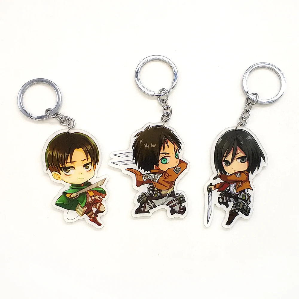 New Anime Attack on Titan Mikasa·Ackerman Acrylic Key Ring Pendant Keychain Gift