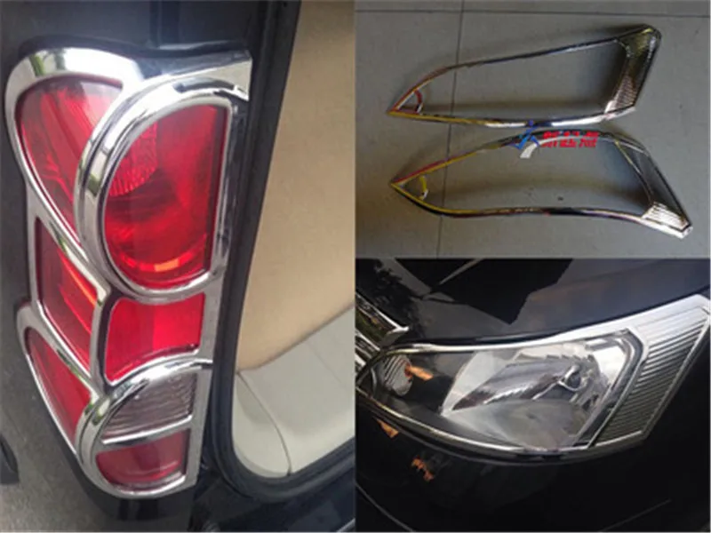 

high quality ABS Chrome Front+Rear headlight Lamp Cover For Nissan NV200 Car styling