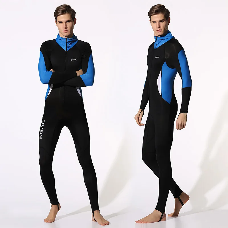 UPF 50+ Sun Protection Lycra Swimwear Rash Guard Men Long Sleeve