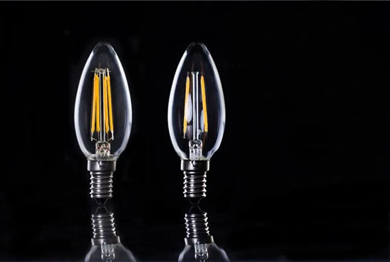 10x Edison светодио дный лампы накаливания имитация светильник затемнения 220V 110V E14 E12