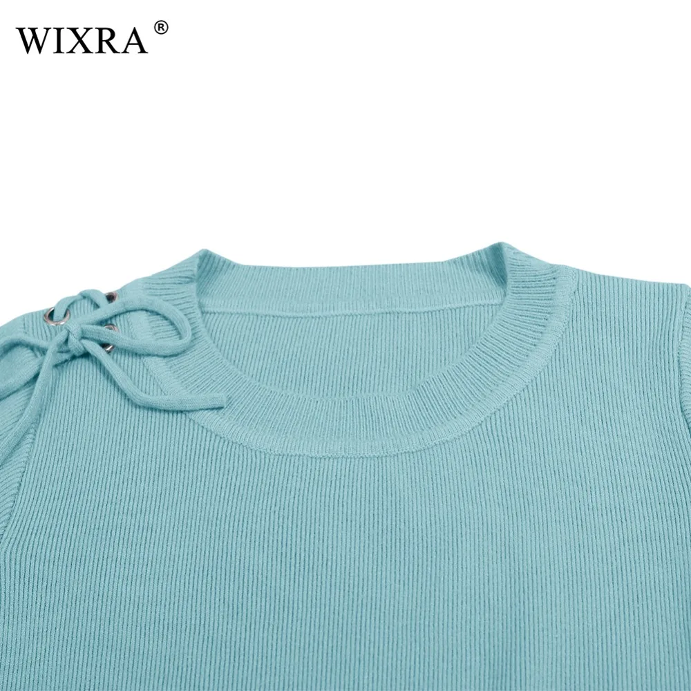 Женское вязаное Платье До Колена Wixra облегающее платье с длинным рукавом и