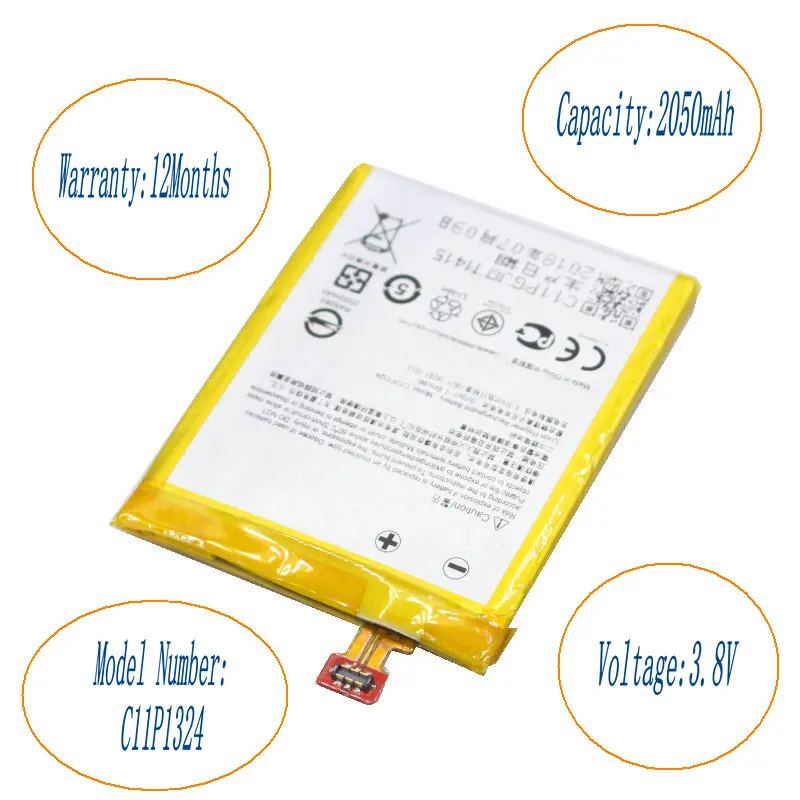 ISkyams 5 шт. 2050 мАч C11P1324 Сменный аккумулятор для телефона ASUS Zenfone T00F T00J A501CG A500CG A501 A500G Z5