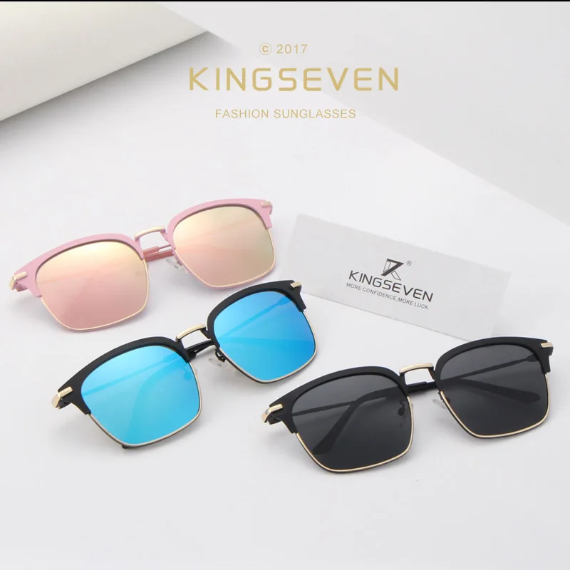 KINGSEVEN дизайн Для Мужчин Поляризованные Квадратные Солнцезащитные очки унисекс