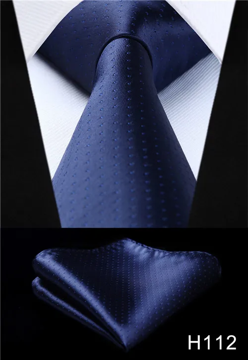 Для мужчин галстук тканый класический галстук-бабочка, клетчатый узор в горошек, в клетку 3," шелковый галстук вечерние Свадебные платок Бизнес галстук-бабочка, комплект - Цвет: H112