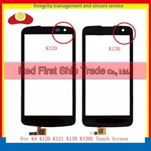 Высокое Качество 4.5 “для LG K120 K4 K121 K130 K130E Сенсорным Экраном Дигитайзер Датчик Стекло Объектива Панель Черный Бесплатно + Отслеживания Код