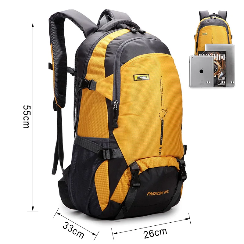 Best 45L Nylon Waterproof Climbing Bags Men Women Bicycle Travel Mountain Hiking Backpacks Ultralight Outdoor Camping Sports Bag 2