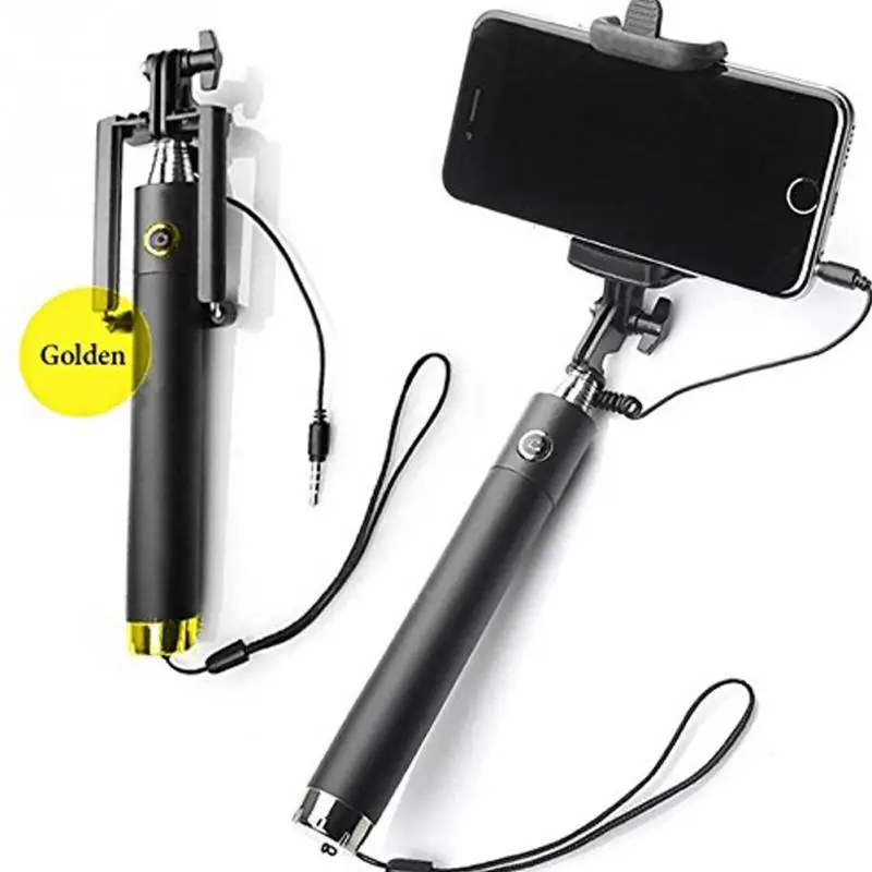 

Extendable Folding Wired Self Selfie Stick Monopod For Samsung Galaxy S5 Note3 for iphone 6 5S Perche Selfies Selfiepod #0716