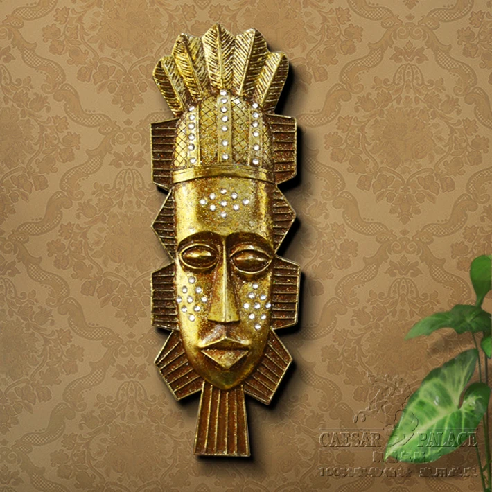 Египетская ретро-декоративная маска из смолы, настенная подвесная африканская Лицевая панель, домашний декор, Декор для дома, украшение для гостиной