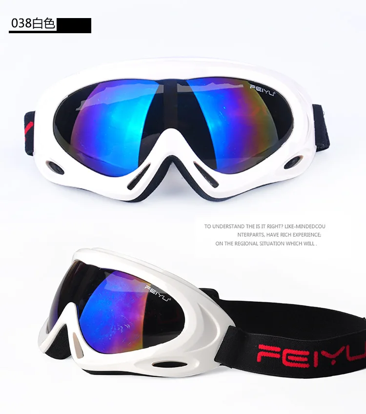 الرياضة outdoor تزلج نظارات uv-قص مكافحة الضباب نظارات التزلج جدي نظارات الجليد متعدد الألوان الرجال المرأة الثلوج