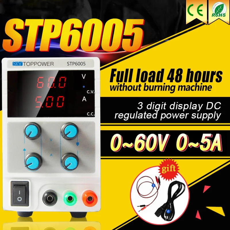 Laboratory Power Supply 60V 5A Voltage Regulator Adjustable