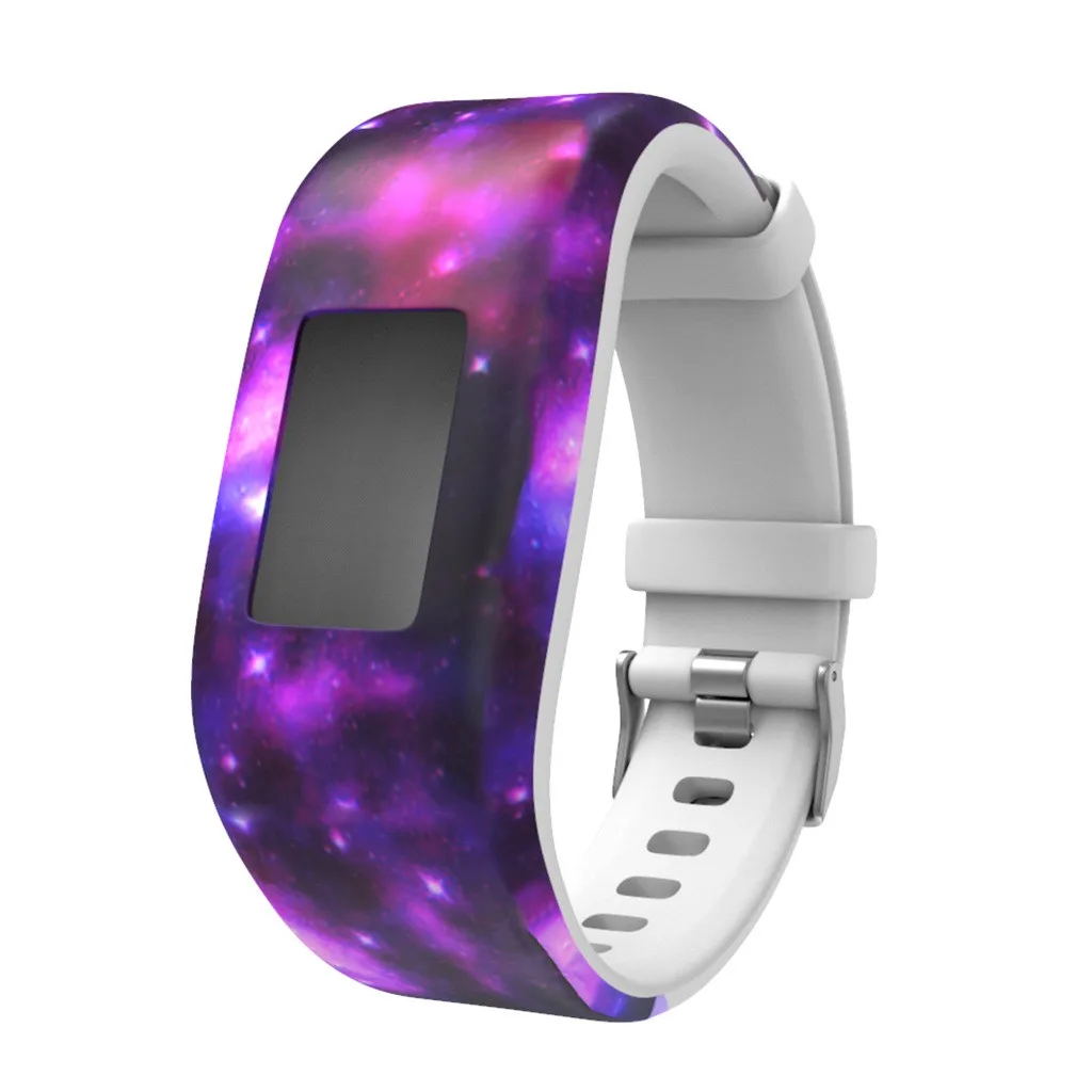Замена силиконовый ремешок для часов Ремешок для Garmin Vivofit 3 Vivofit JR Vivofit JR2 ремешок аксессуары умные часы ремешок - Цвет: Фиолетовый