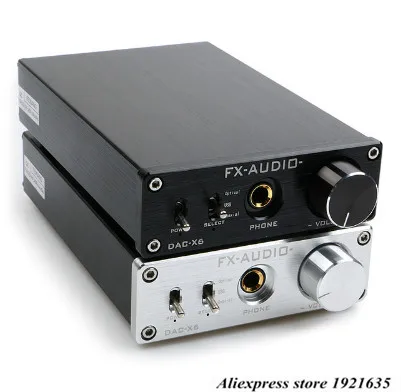 FXAUDIO DAC-X6 HiFi 2,0 цифровой аудио декодер ЦАП Вход USB/коаксиальный/оптический Выход RCA/усилитель 24Bit/ 96 кГц DC12V