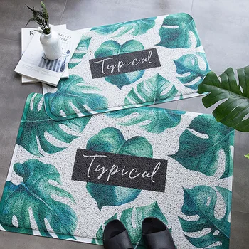 

Simple Green Planting Wire Pvc Floor Mating Mud Door Door Mat Home Entrance Hall Mat Anti-slip Mat