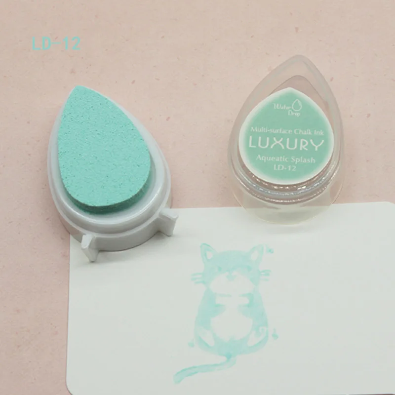 LD-11 Мини капли воды форма чернил Pad Красочные мультфильм чернила для печати Pad набор для DIY Искусство ремесло MAL999 - Цвет: LD-11