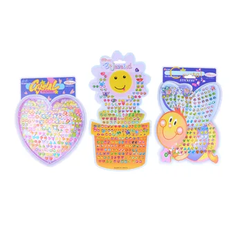 

Wonderful Children Boy Girl Stickers Earring Cartoon Reward Crystal Stickers ear Reward stick kindergarten face stickers 1Sheet