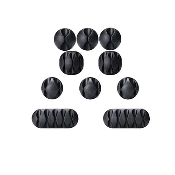 

5pcs Silicone Cable Winder Organizer Desk Set Wire Data Line Holder Desk Line Fixer Winder School Office Accessories Supplies