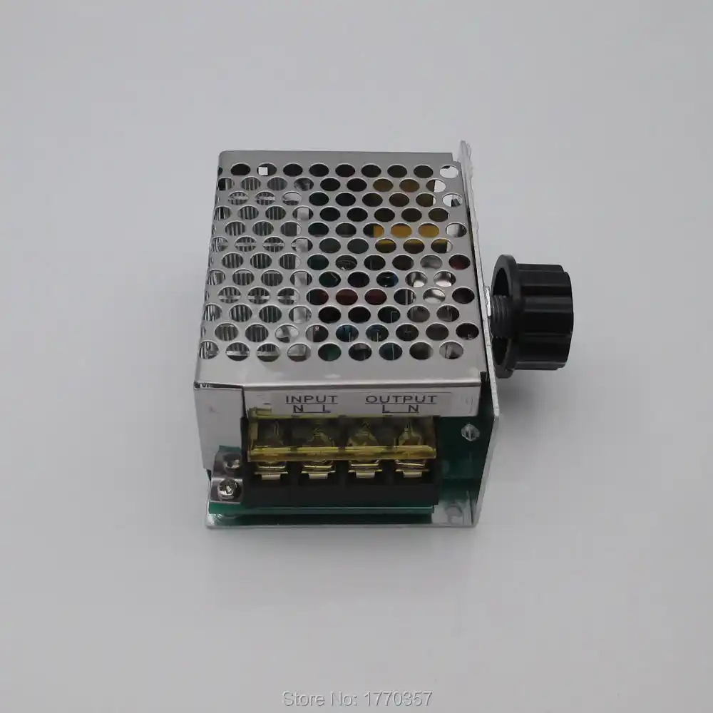 1pc Motor Speed Controller 0-220VAC Adjustable Thyristor Voltage Regulator 4000W