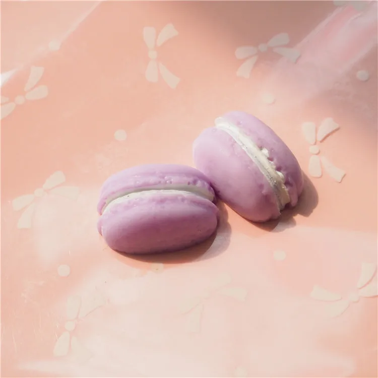 Resin Flatback Simulation Macaroon Cabochon For DIY Craft Accessories Mobile Phone Cover Decoration Key buckle Accessories - Цвет: purple