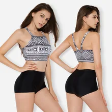 Сексуальный купальник-бикини из двух предметов, купальный костюм, купальник, женская Для женщин сыпь гвардии летняя одежда Двойка Tankini жилет Движение женский высокое