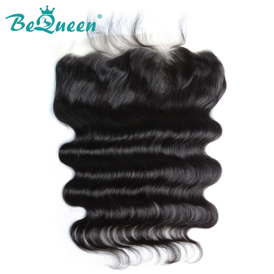

BeQueen Body Wave Brazilian Virgin Hair Lace Frontal Size 13*4,PrePlucked Hairline Bleached Knots With Baby Hair
