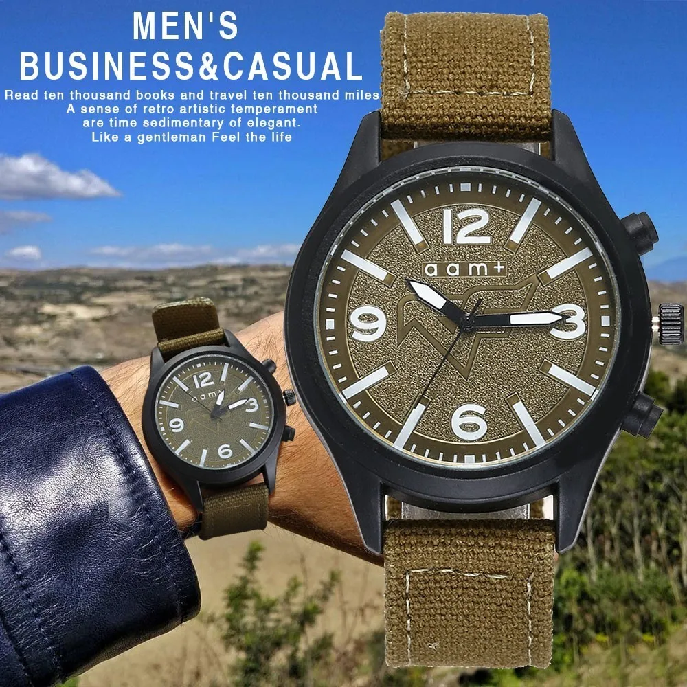 

Fashion Men's Nylon Band Sport Watches Casual Men's Military Quartz Watch Gift Clock Relogio Masculino