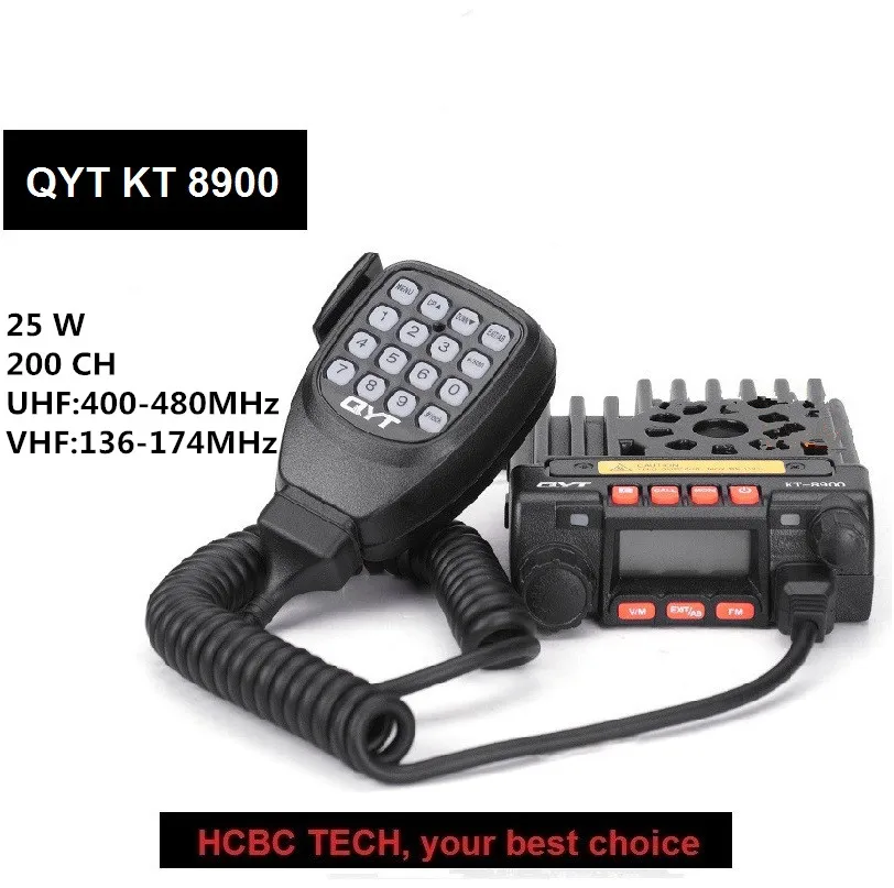 

QYT KT8900 Mini Car Radio 25W 136-174MHz 400-480Mhz Dual Band Ham Transceiver vehicle mounted QYT-8900 KT-8900 QYT8900