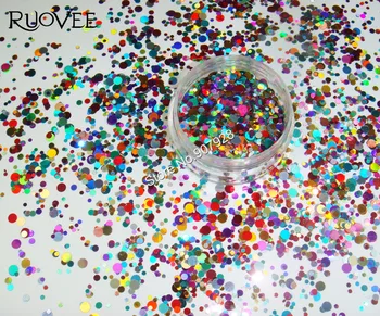 

RMX-016 mix colors Round nail art Glitter Dot Paillette nail design powder for nail gel polish,make up,decoration