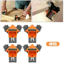 4pcs 90 Degree Right Angle Clamp Picture Frame Woodworking Corner Clamp Fixture Angle Clip Carpentry Furniture Repair Tools