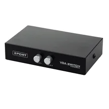 2-Port VGA Switch Video Audio Switcher Box 2 In 1 Out For PC or Monitor Sharing