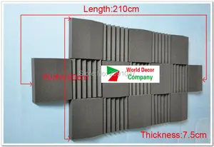 Acoustic Foam For HIFI Home Theater Concert Hall Wall Tiles Acoustical Studio Foam Absorbers17pcs/set 250*90*7.5cm Acoustic Foam