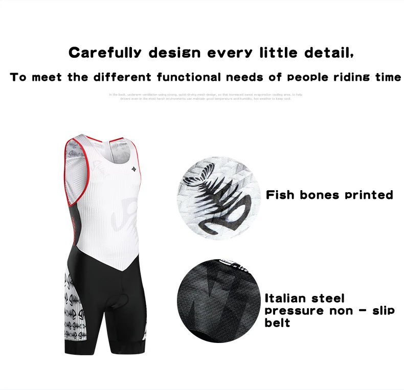 Новый сантич Для мужчин Триатлон Pro Cycling Джерси без рукавов Велоспорт скафандр цельный гоночный велосипед-Джерси удобные подушки