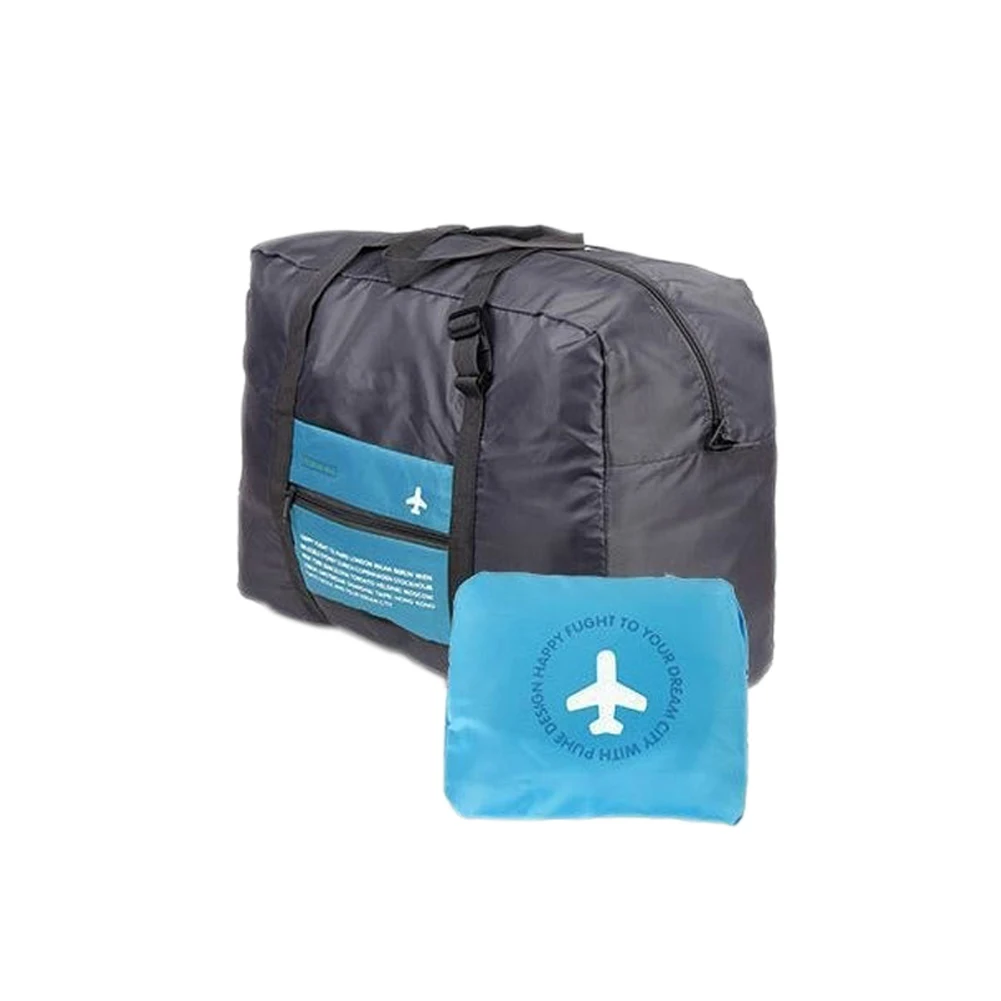 Модная новая водонепроницаемая дорожная сумка нейлоновая Складная унисекс багажная дорожная сумка дорожные сумки BVN66 - Цвет: Синий
