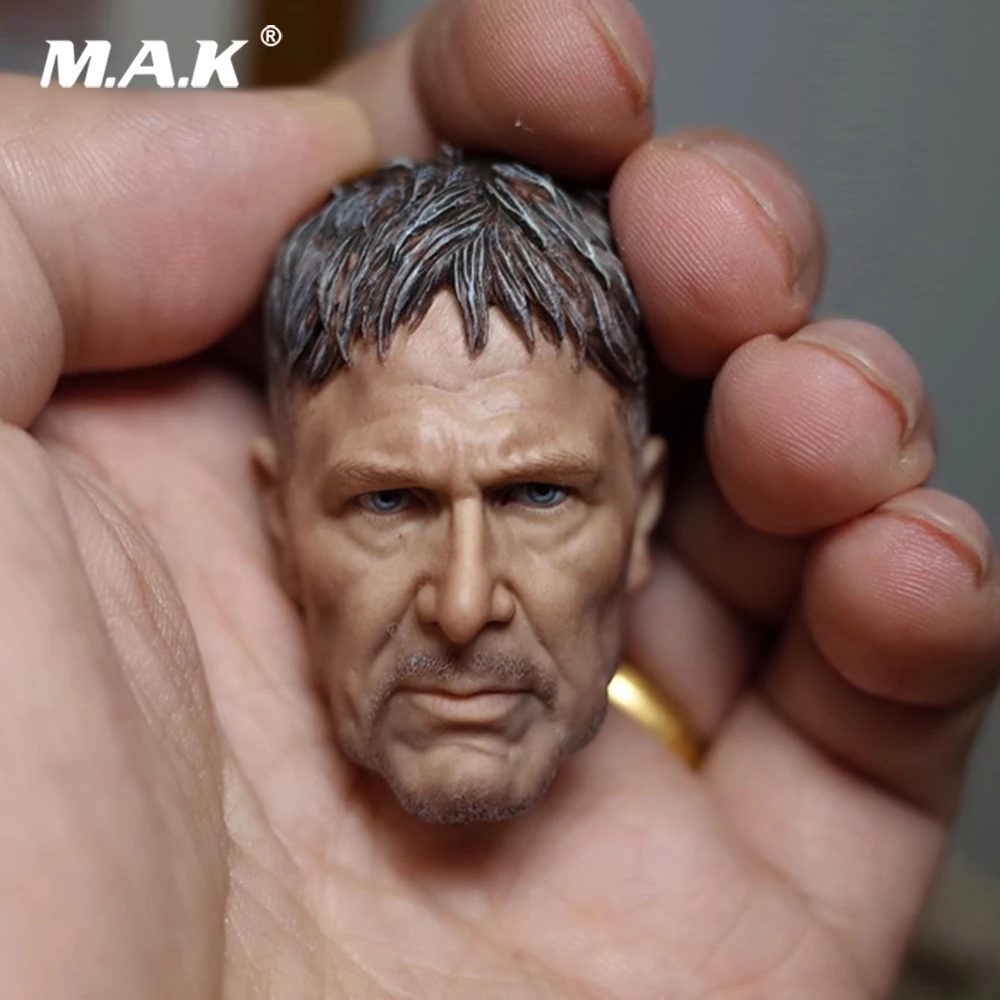 

1:6 Scale Male Head Sculpt Harrison Ford Blade Runner 2049 Rick Head Carved for 12" Male Action Figure Doll Accessory