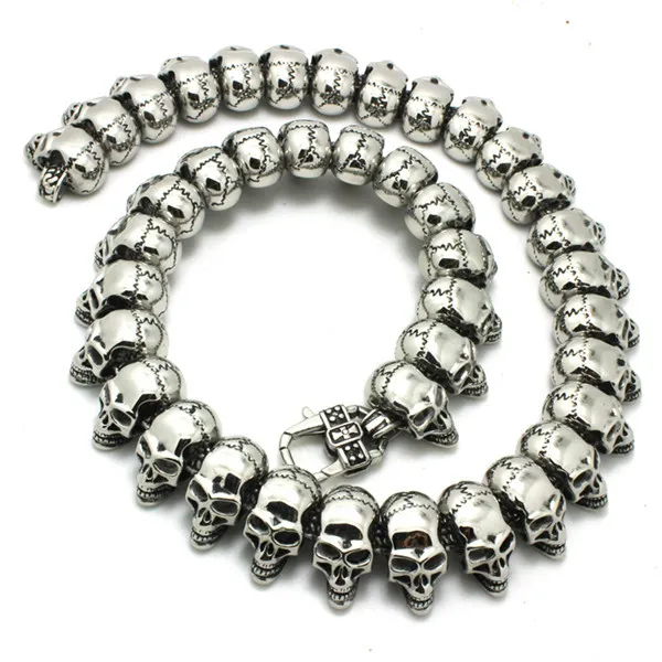 Newest!! 334g Heavy Huge Ghost Skull Waist Chain 316 Stainless Steel ...