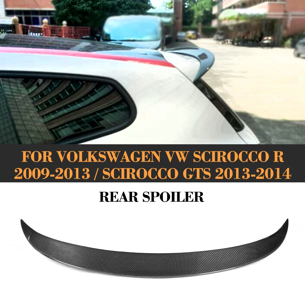 Углеродное волокно задний спойлер на крыше крыло для Volkswagen VW Scirocco R 2009-2013 Scirocco GTS 2013- нестандартный