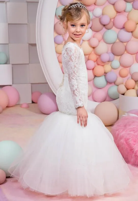 White-ivory-Lace-Mermaid-Long-Sleeve-Elegant-Flower-Girl-Dress-for-Wedding-Party-Girls-Pageant-Gown (2)