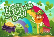 Buy Laeacco Rainbow Clover Cartoon Leprechauns Happy St. Patrick's Day Photography Background Customized Backdrops For Photo Studio Free Shipping