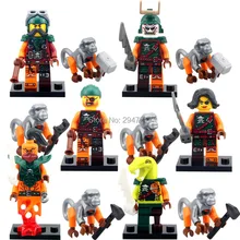hot 6 PZ Compatibile LegoINGlys mini Pirate NinjagoINGlys figures With weapon Monkeys Building blocks Toys for children gift