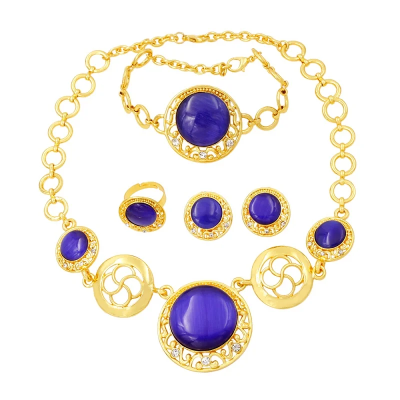 

AAAA Crystal Necklace Bracelet Charm Women 24 Gold Jewelry Sets Creative Design Earring Ring Bridal Wedding Jewelry Accessories